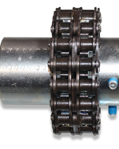 Chain coupling 1/2 Z18 d25mm free roll bearing galv cpl Simb